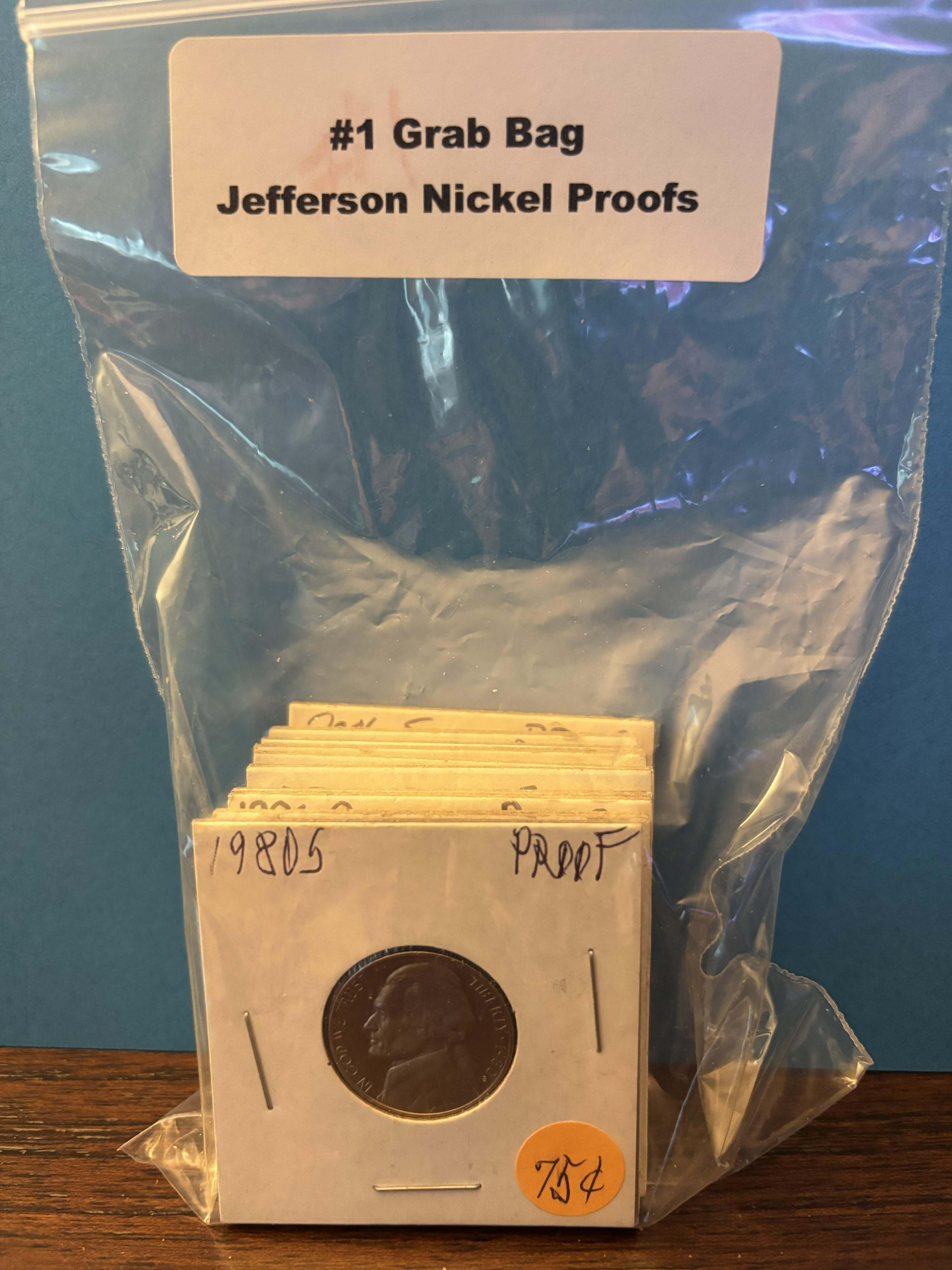 Jefferson Proof Nickel Grab Bag #1